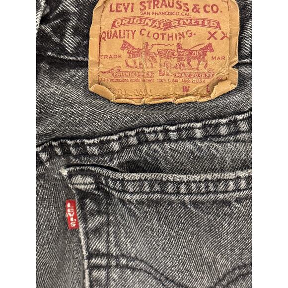 Vintage Levi’s Black electric wash denim Jeans 501-0601 button fly women’s 11 - Picture 1 of 8